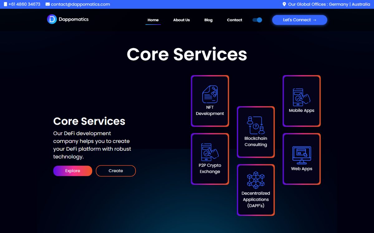 Dappomatics website